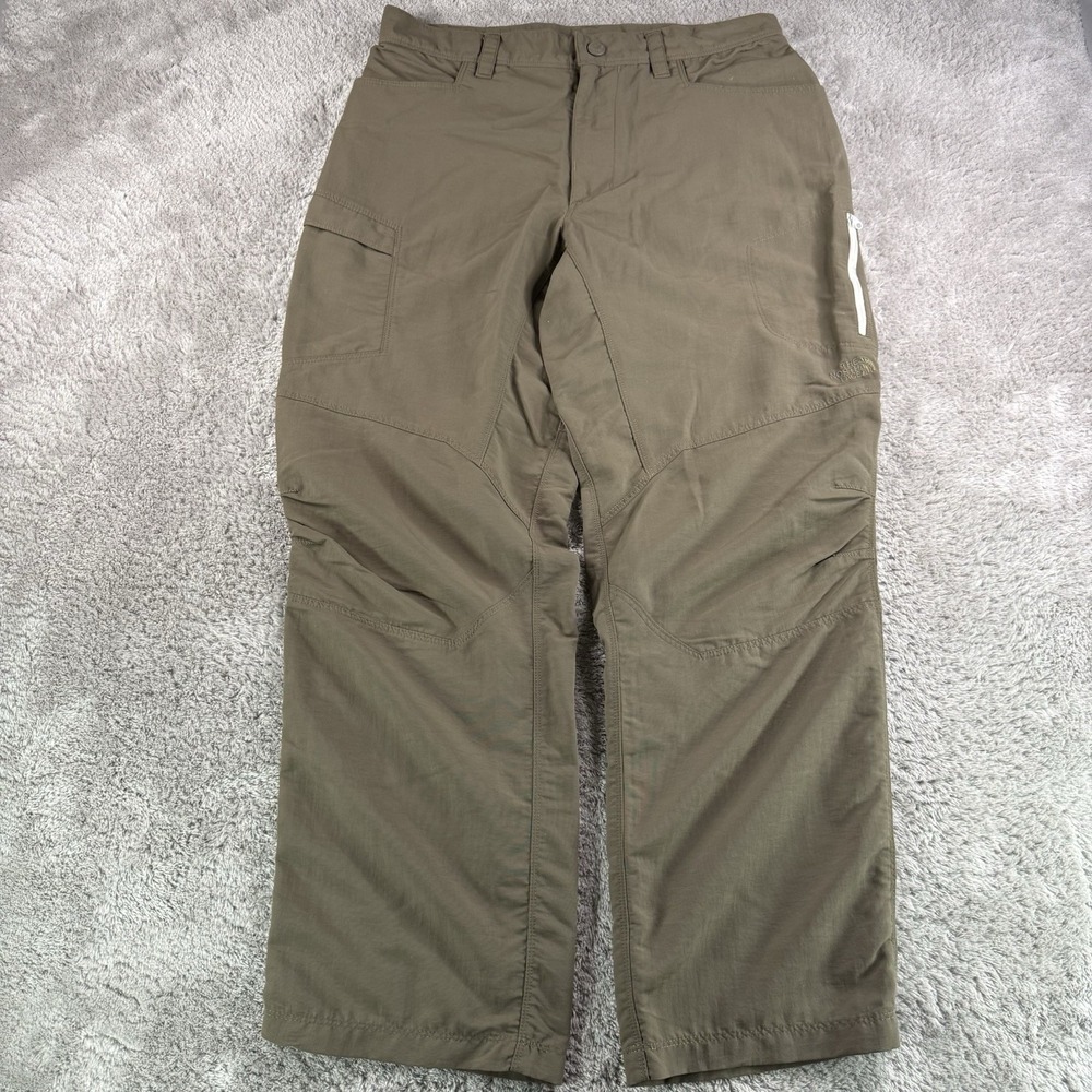The North Face Pants Mens 32x30 Olive Cargo Ripstop Hiking Outdoor Straight Leg